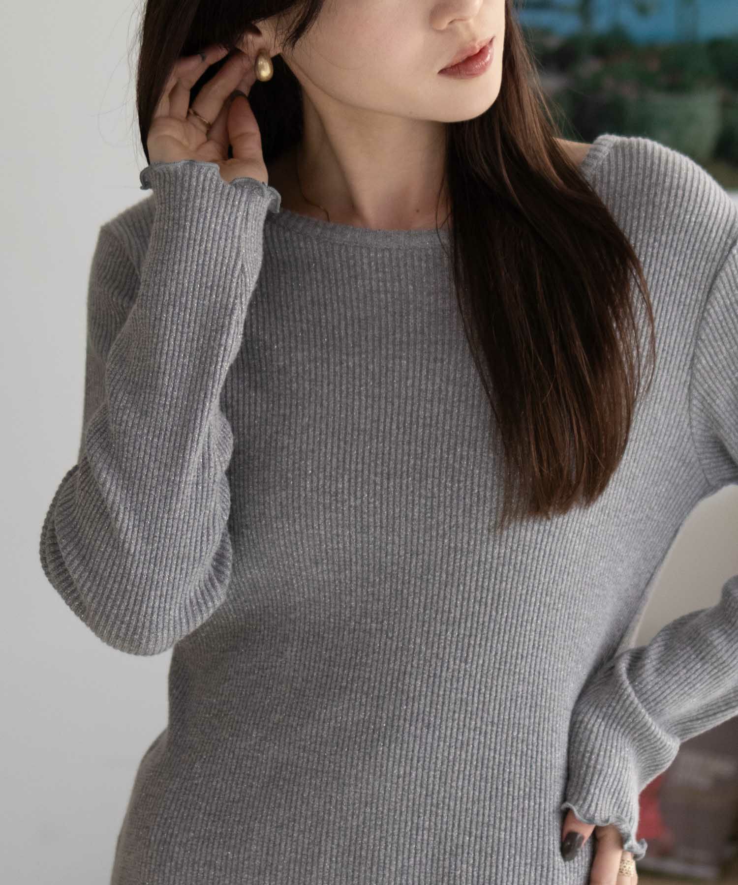 Howdy Marie ラメリブカットソー レディース ネコポス 対応商品