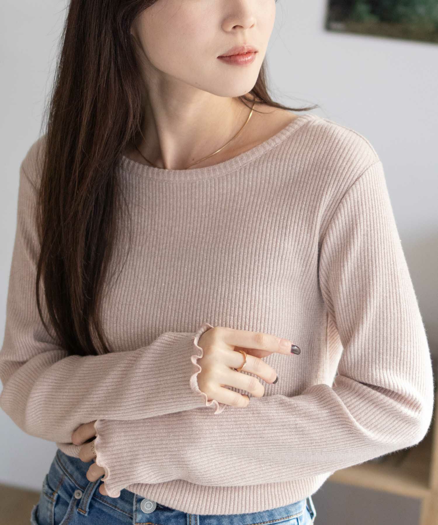 Howdy Marie ラメリブカットソー レディース ネコポス 対応商品