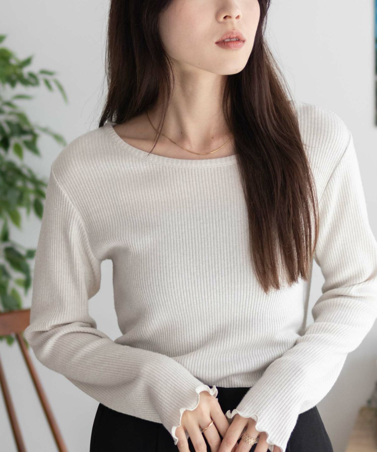 Howdy Marie ラメリブカットソー レディース ネコポス 対応商品