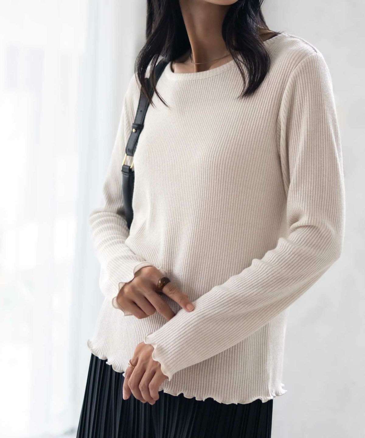 Howdy Marie ラメリブカットソー レディース ネコポス 対応商品