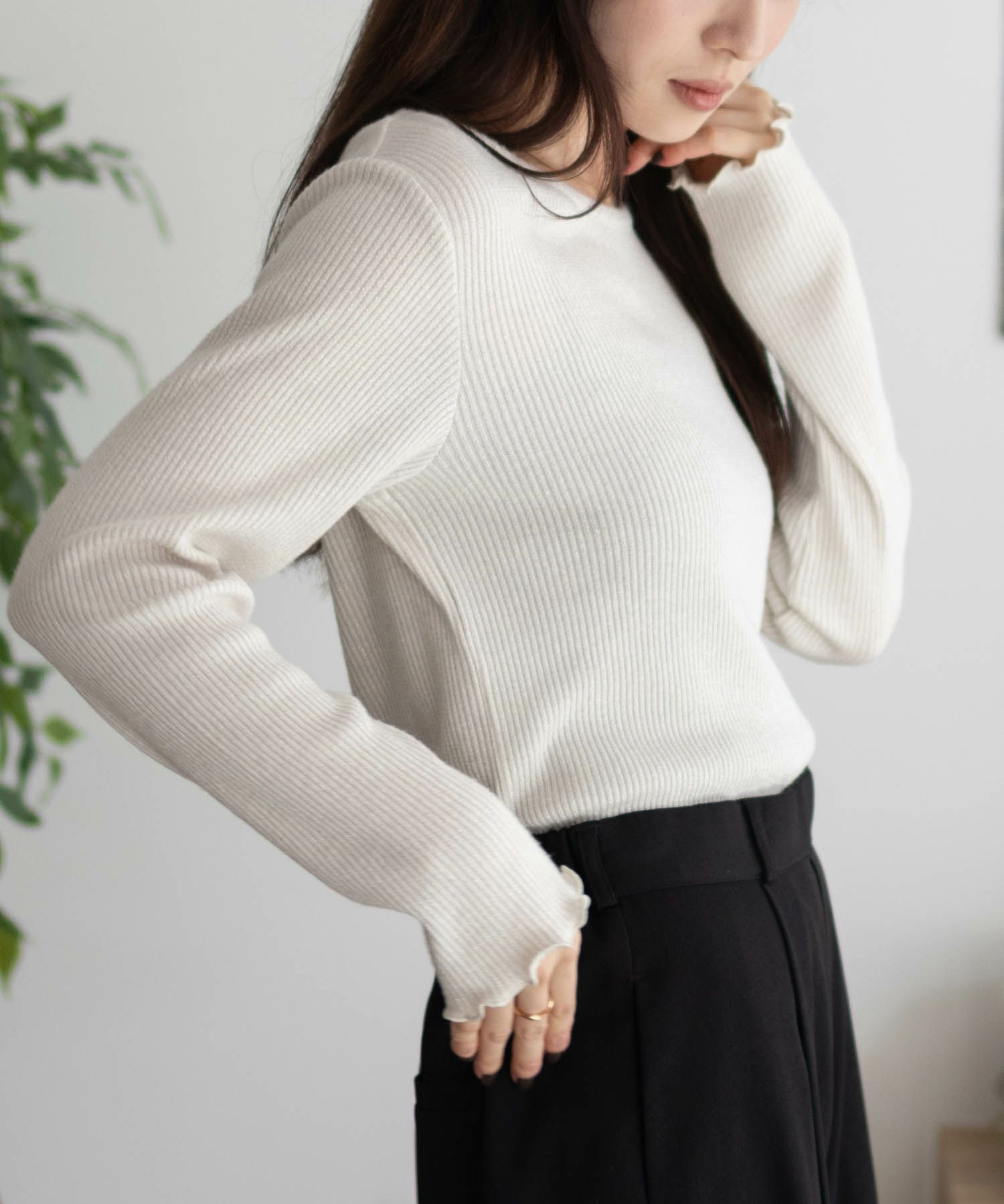 Howdy Marie ラメリブカットソー レディース ネコポス 対応商品