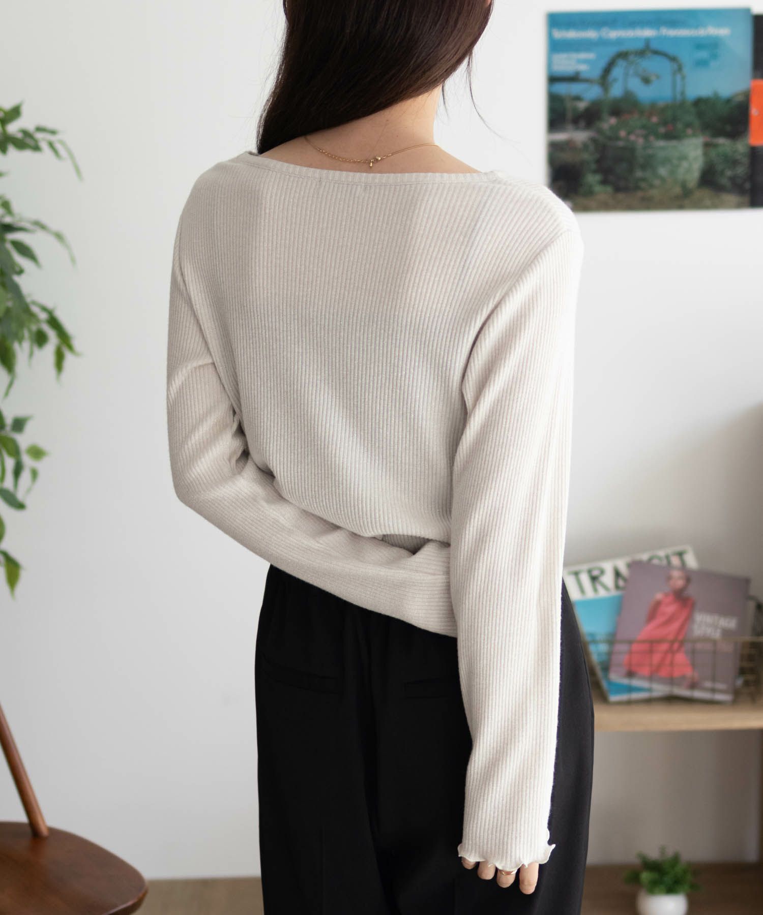 Howdy Marie ラメリブカットソー レディース ネコポス 対応商品