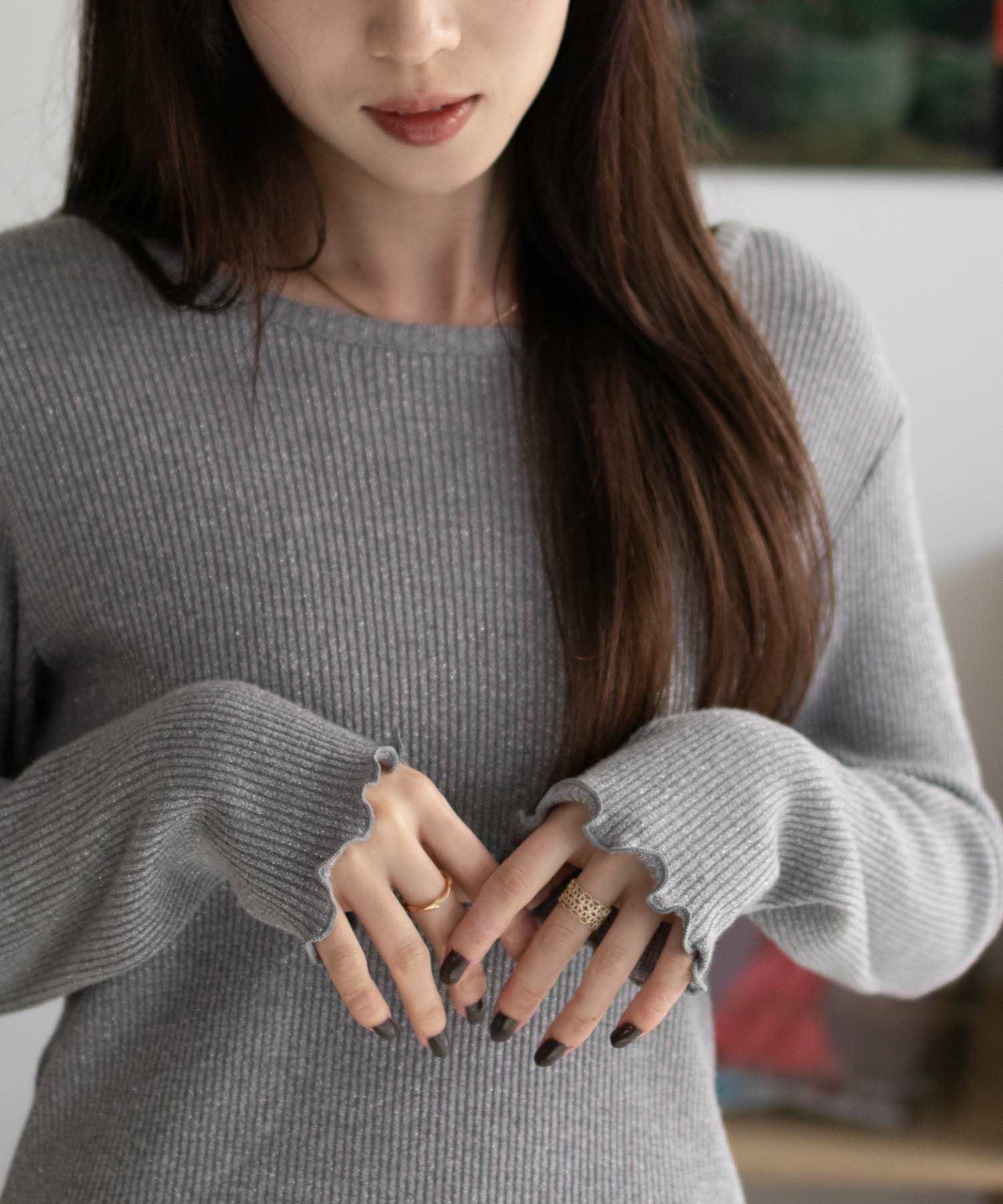 Howdy Marie ラメリブカットソー レディース ネコポス 対応商品