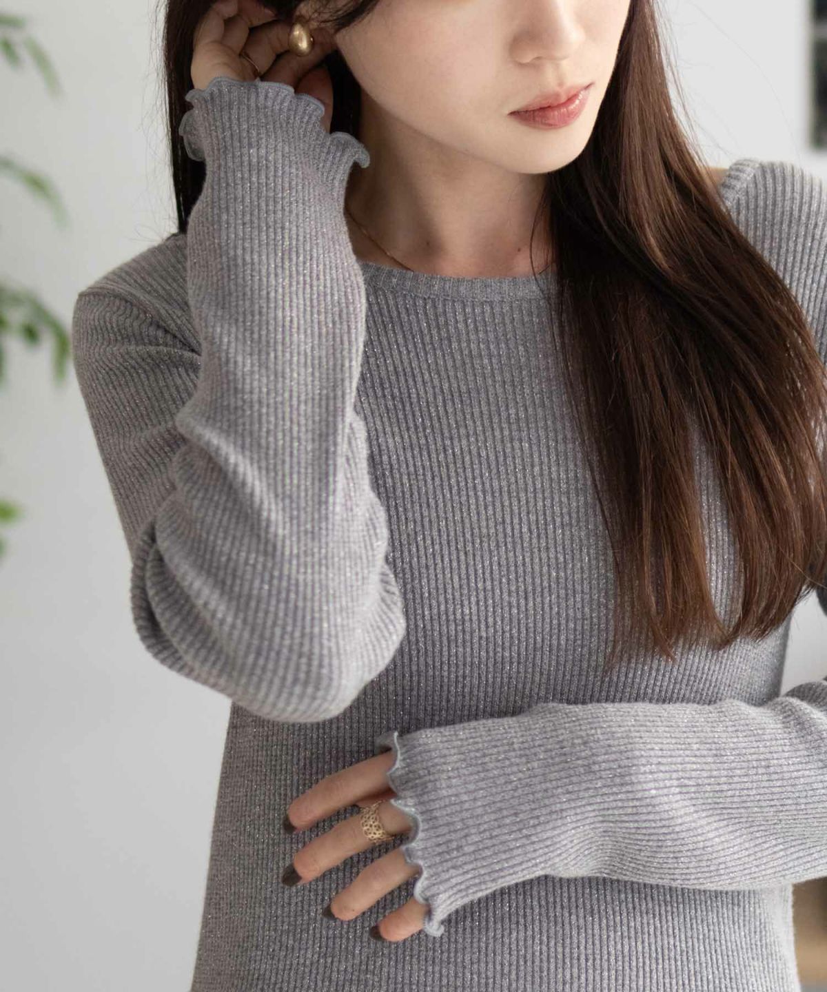 Howdy Marie ラメリブカットソー レディース ネコポス 対応商品