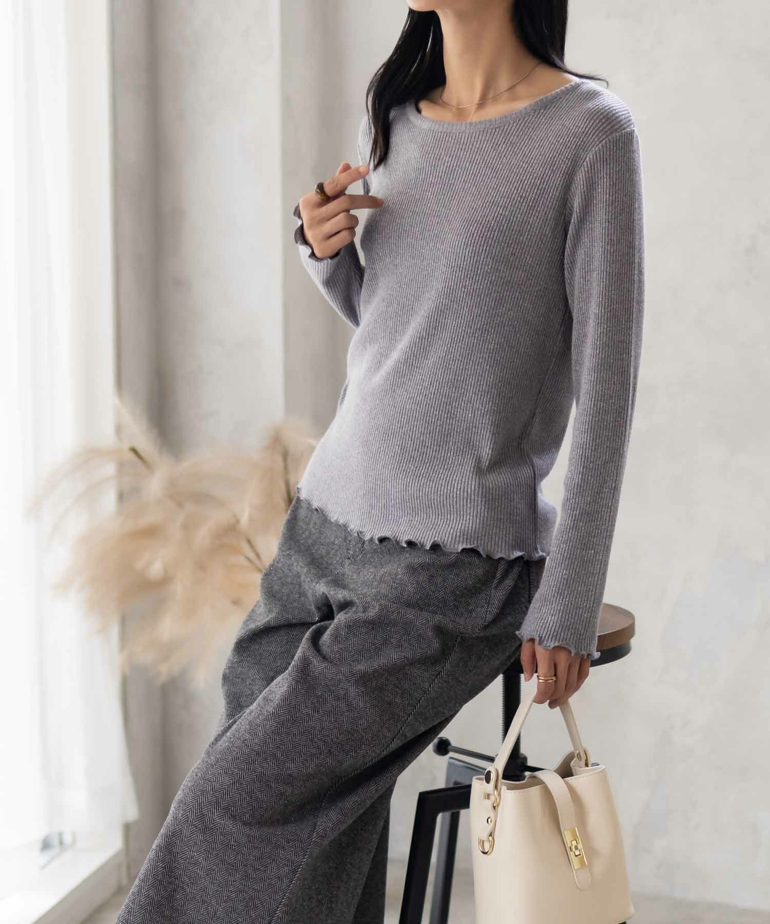 Howdy Marie  ラメリブカットソー レディース メール便 対応商品商品画像-14