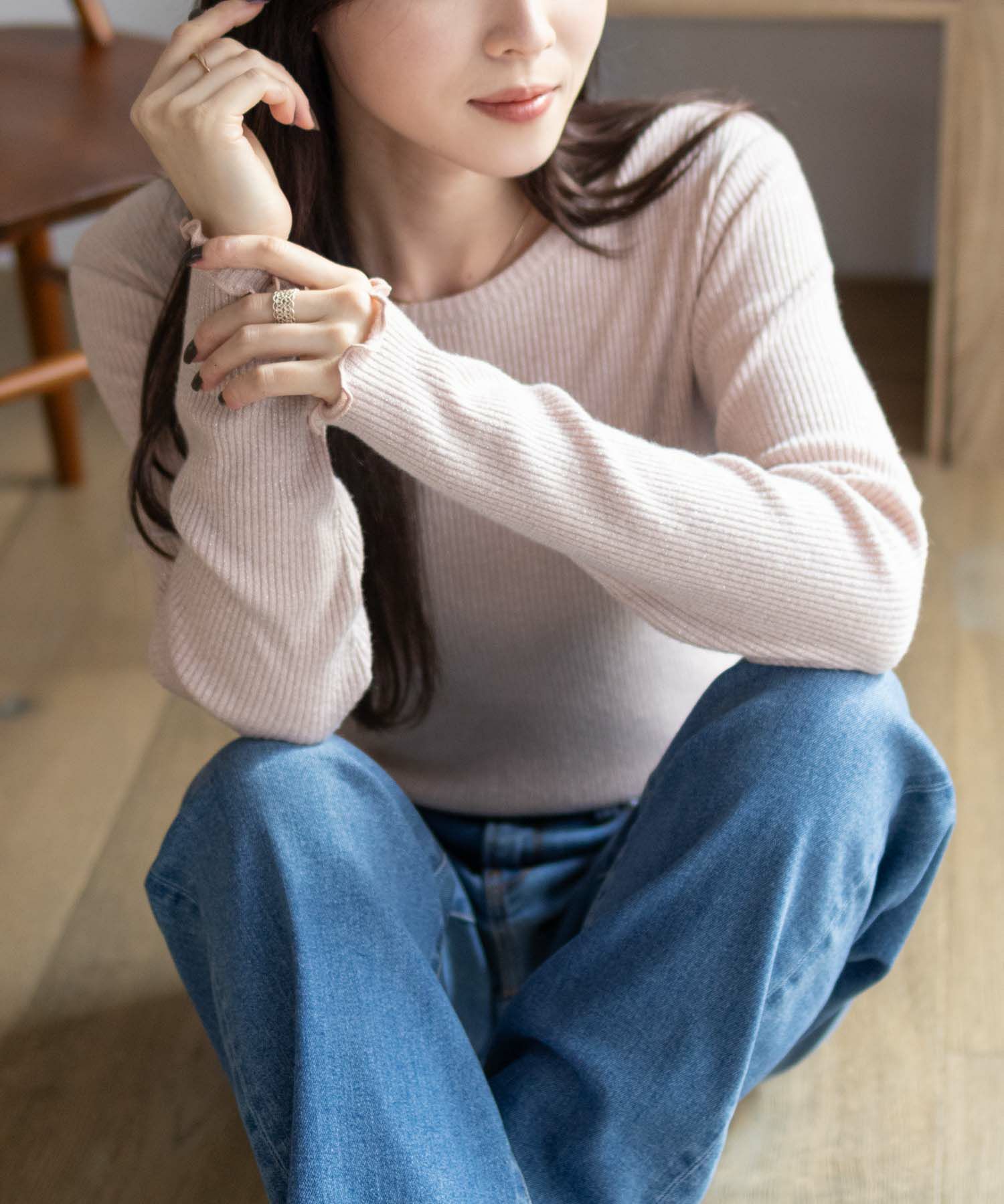 Howdy Marie ラメリブカットソー レディース ネコポス 対応商品