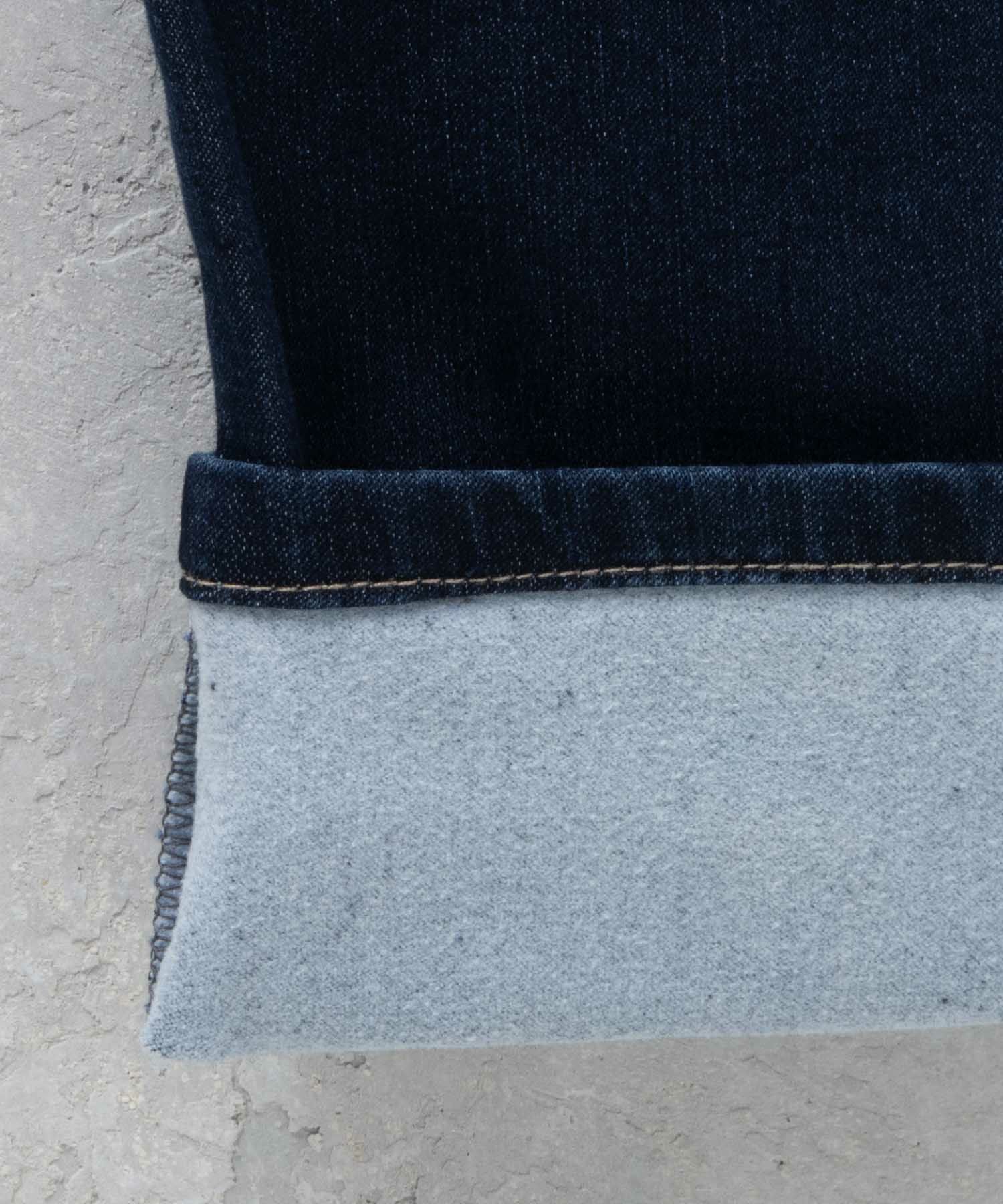 NAVY 温℃ 裏起毛 デニムレギュラーストレート キッズ商品サムネイル-28