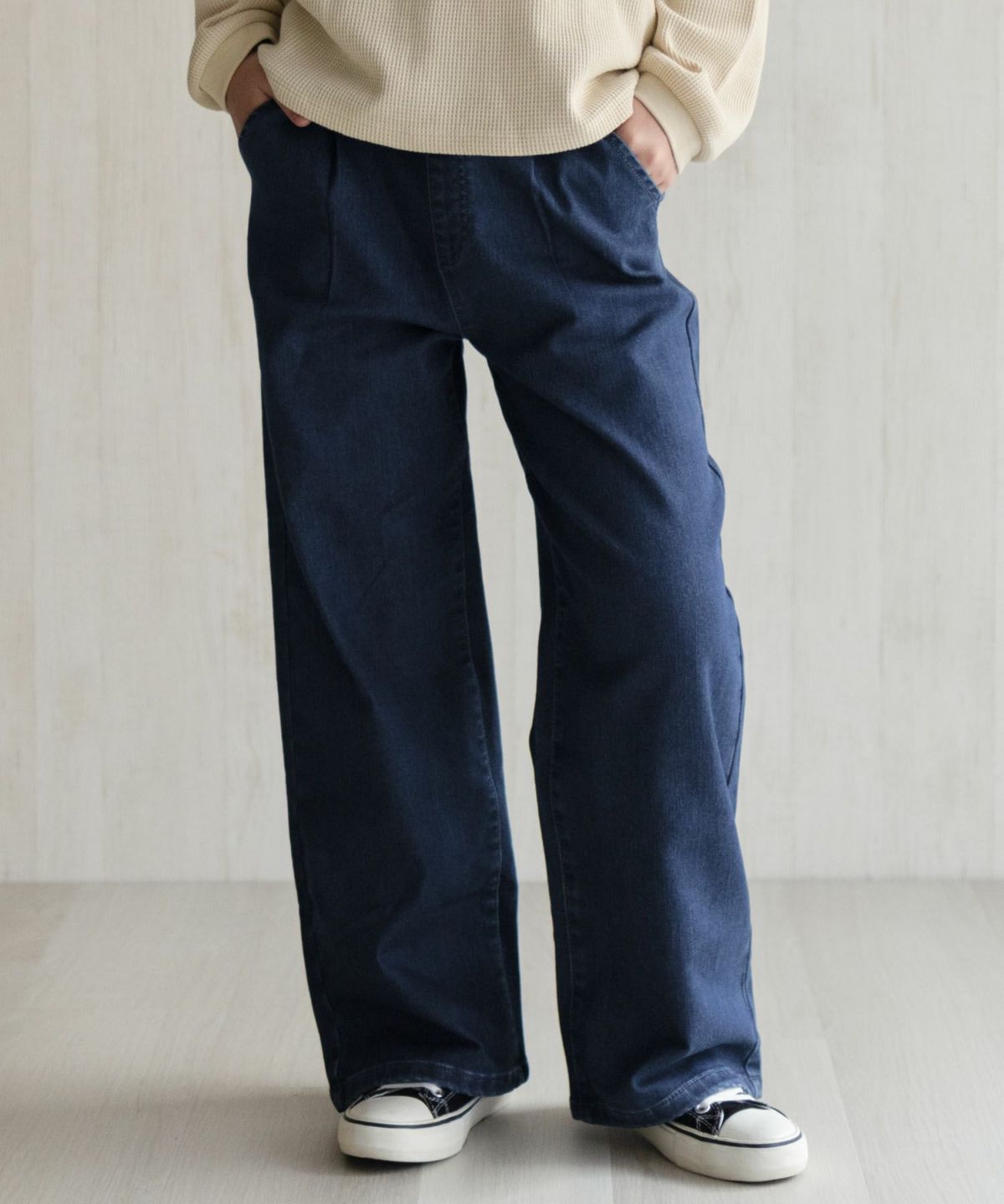 NAVY 温℃ デニムワイド キッズ