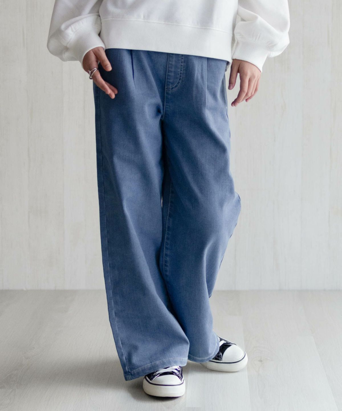 NAVY 温℃ デニムワイド キッズ