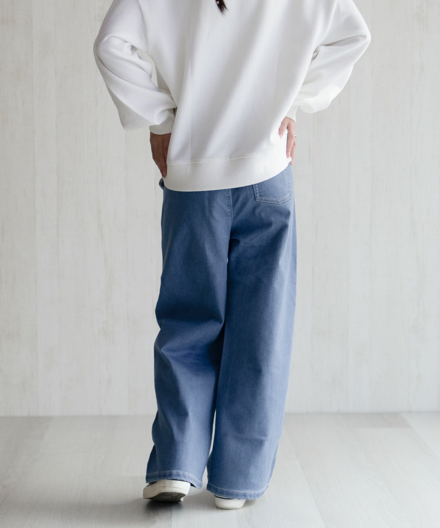 NAVY 温℃ 裏起毛 デニムワイド キッズ商品サムネイル-6