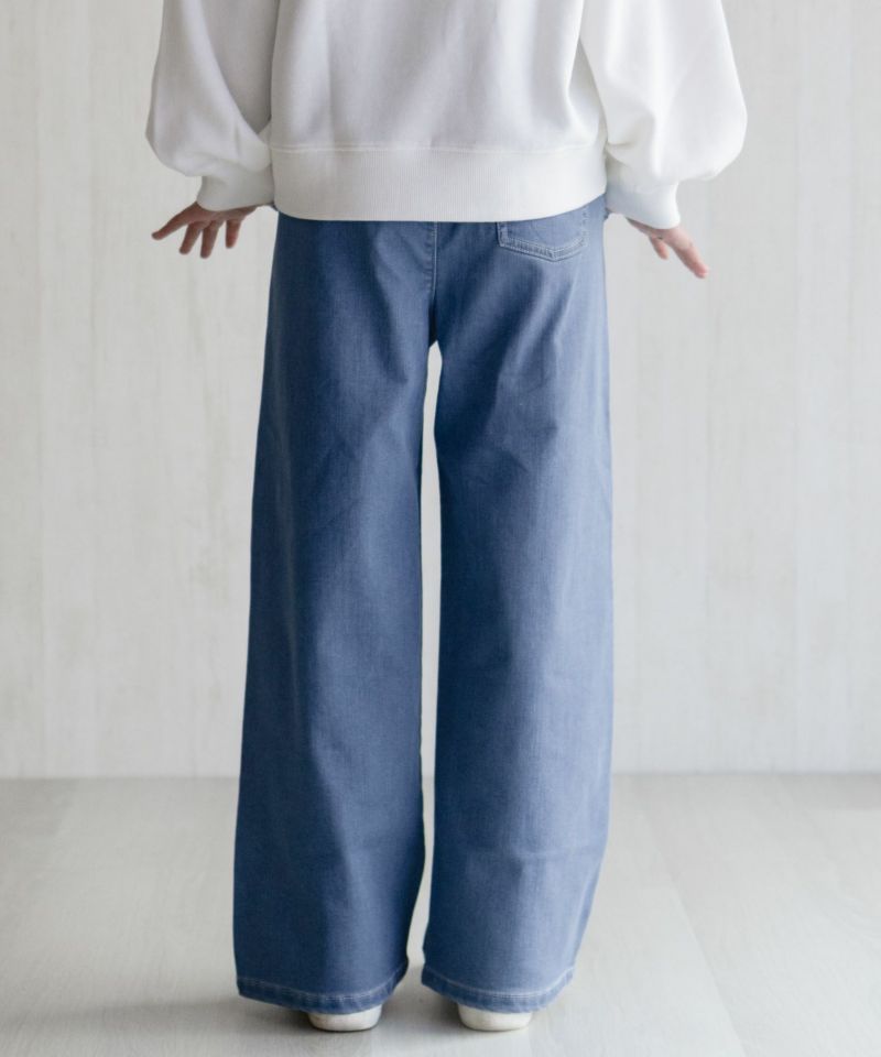 NAVY 温℃ 裏起毛 デニムワイド キッズ商品画像-8