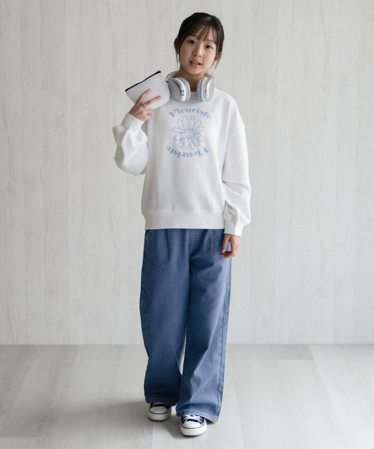 NAVY 温℃ デニムワイド キッズ