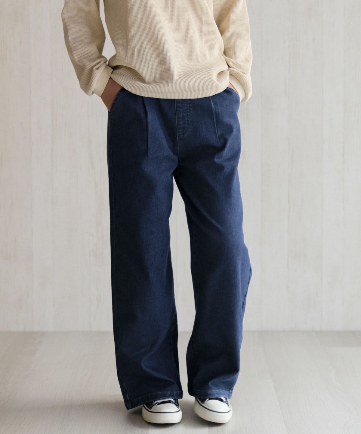 NAVY 温℃ デニムワイド キッズ