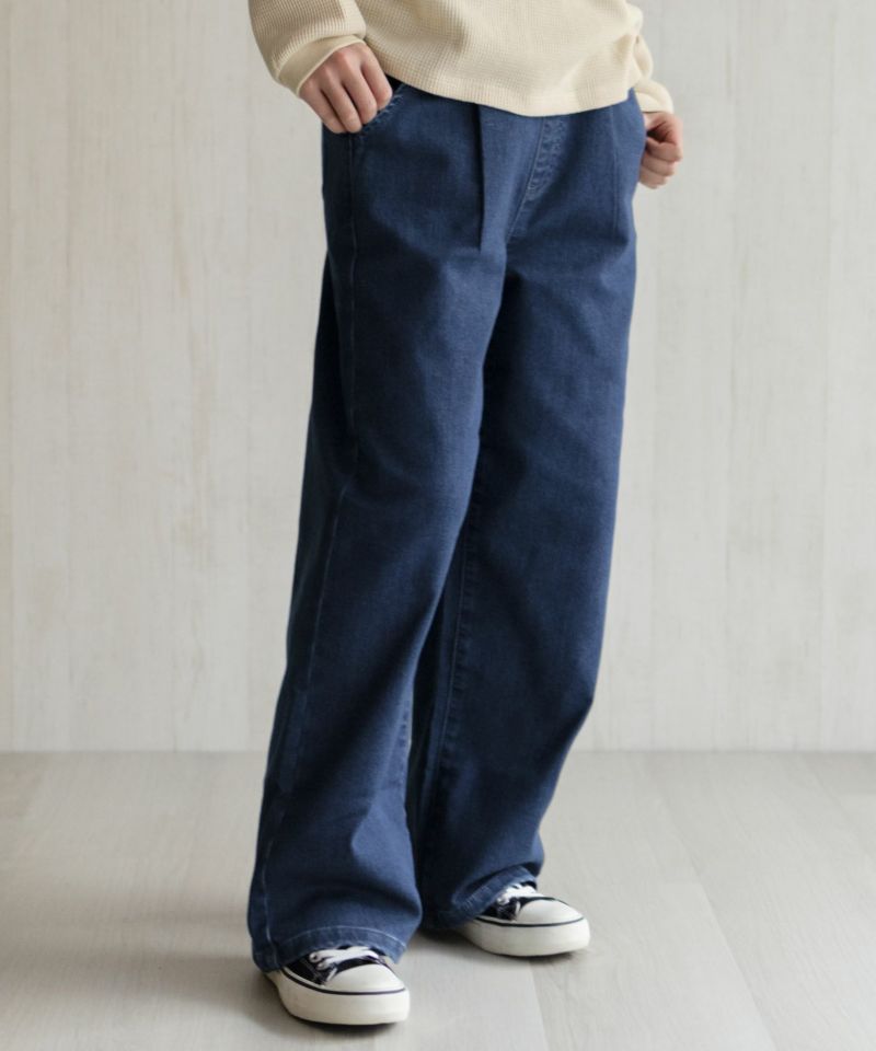 NAVY 温℃ 裏起毛 デニムワイド キッズ商品画像-13