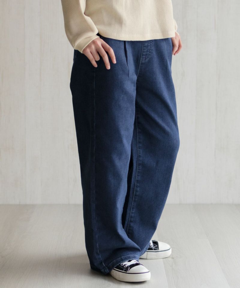 NAVY 温℃ 裏起毛 デニムワイド キッズ商品画像-14