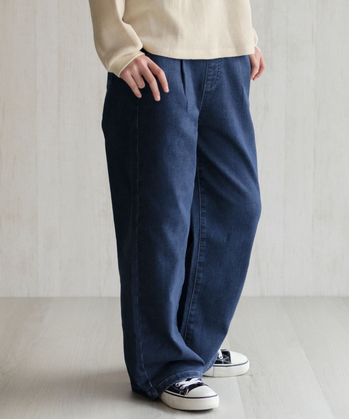 NAVY 温℃ デニムワイド キッズ