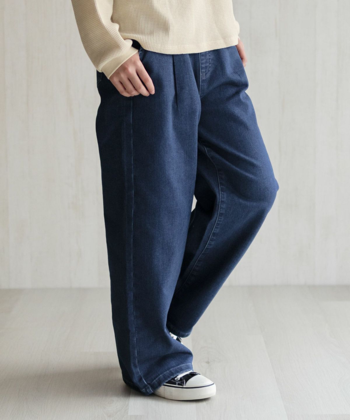 NAVY 温℃ デニムワイド キッズ