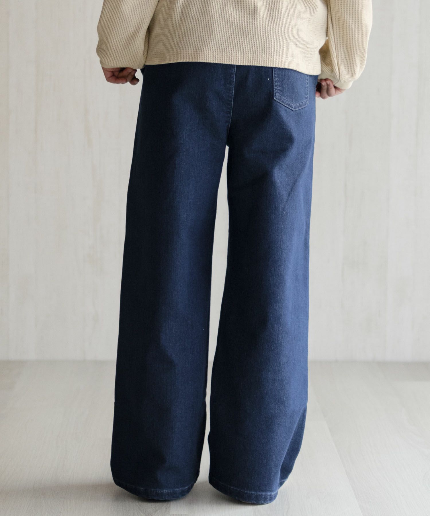 NAVY 温℃ 裏起毛 デニムワイド キッズ商品サムネイル-17