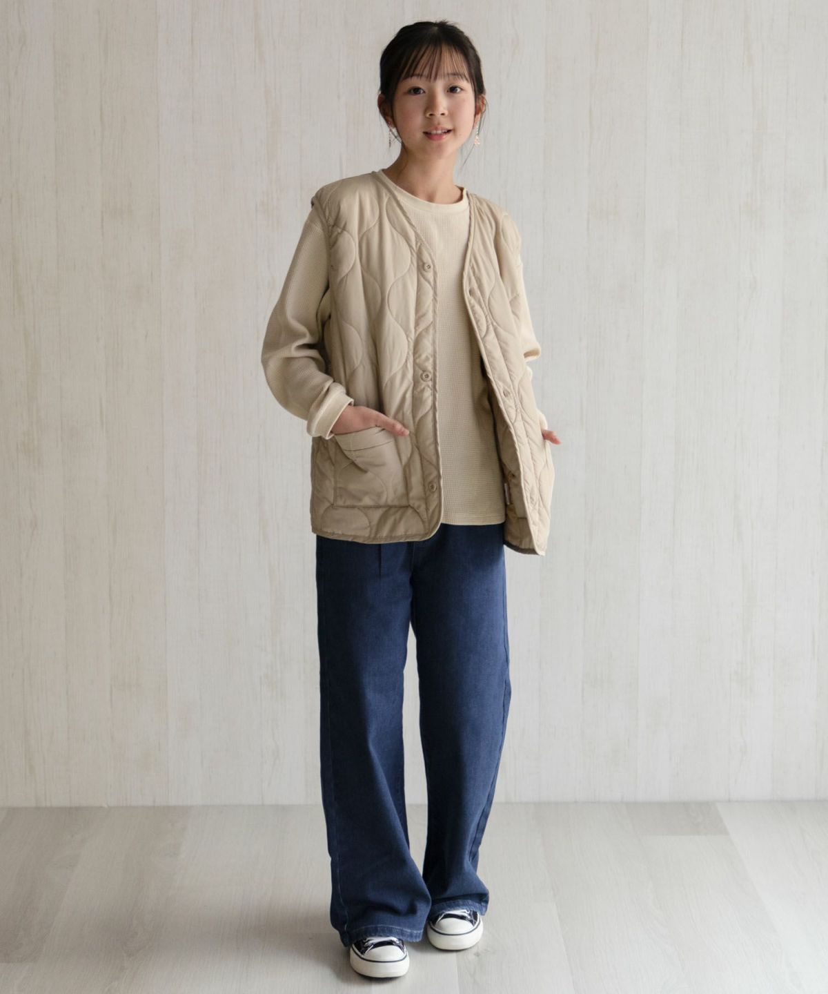 NAVY 温℃ デニムワイド キッズ