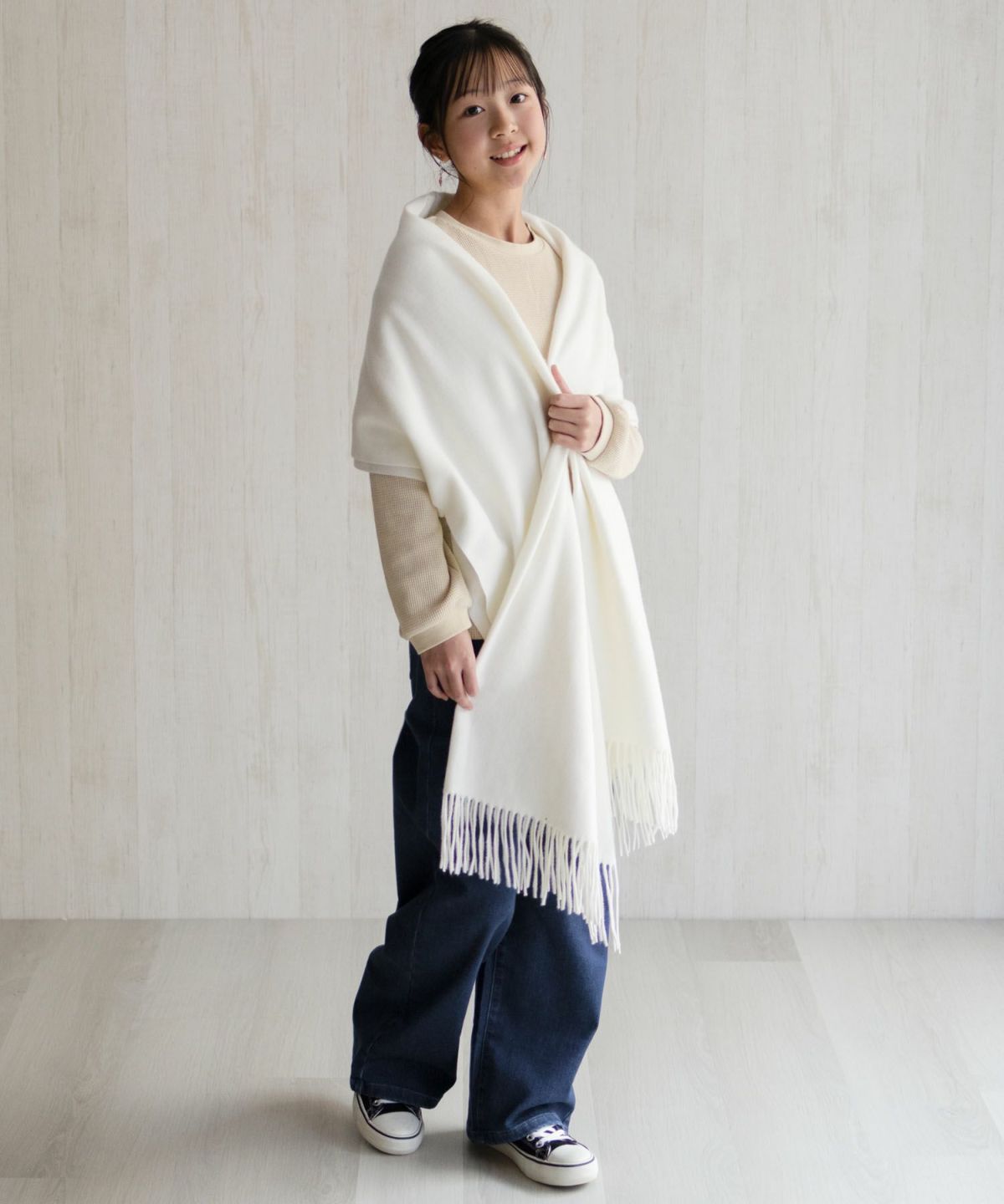 NAVY 温℃ デニムワイド キッズ