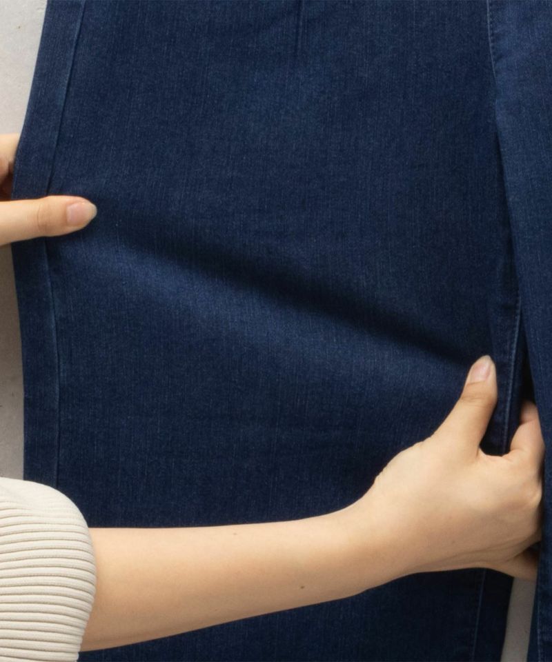 NAVY 温℃ 裏起毛 デニムワイド キッズ商品画像-32