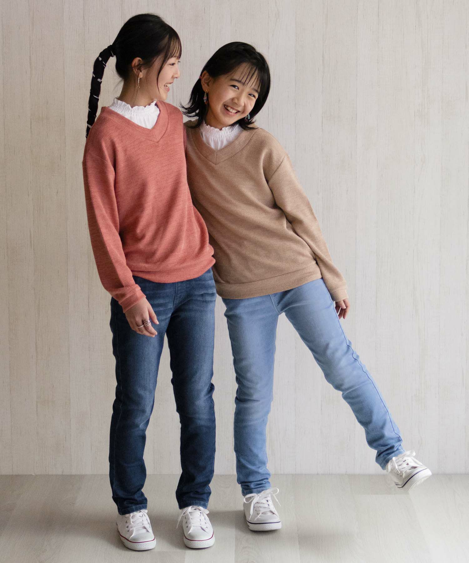 NAVY 温℃ 裏起毛 デニムスキニー キッズ商品サムネイル-1