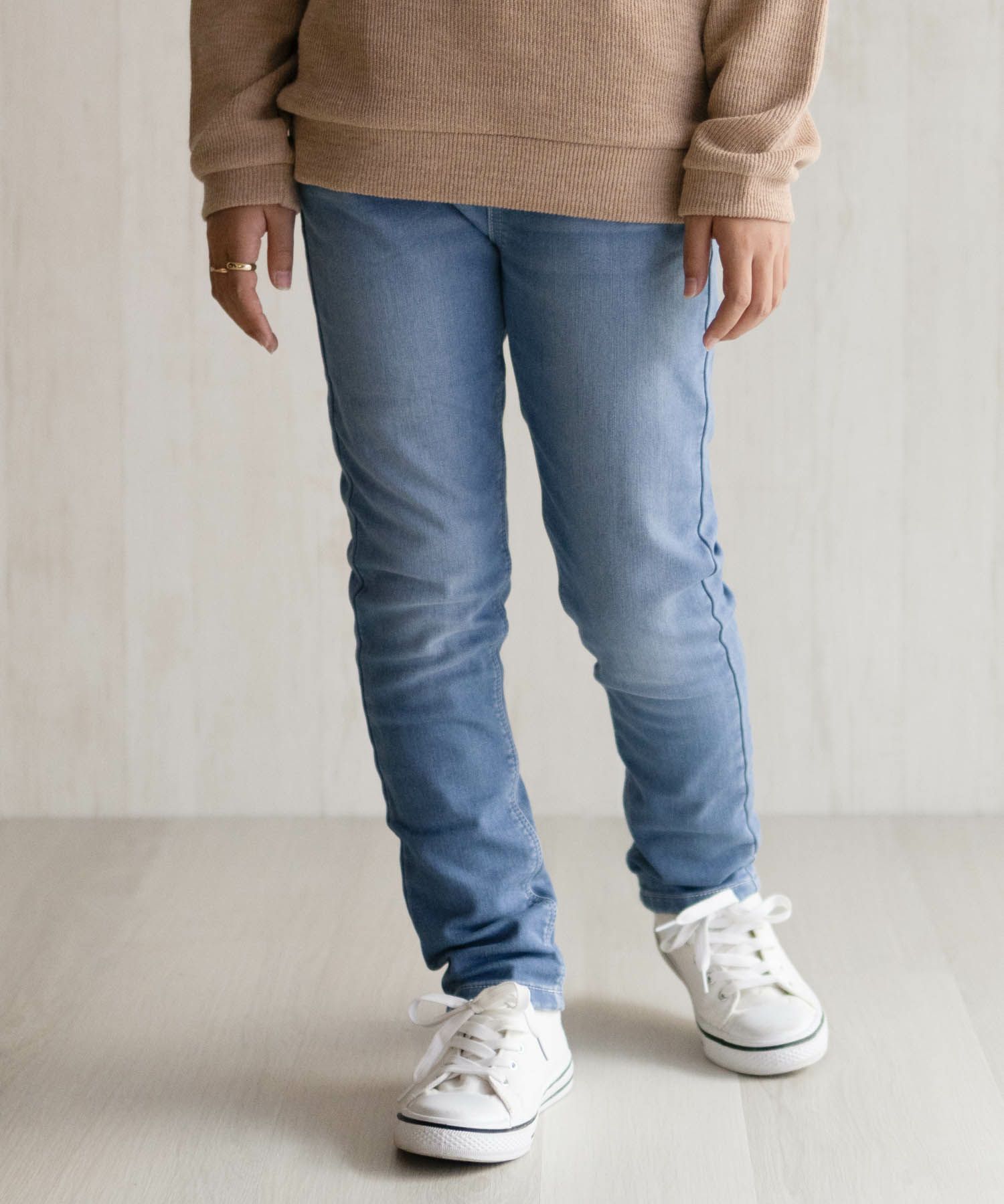 NAVY 温℃ 裏起毛 デニムスキニー キッズ商品サムネイル-2