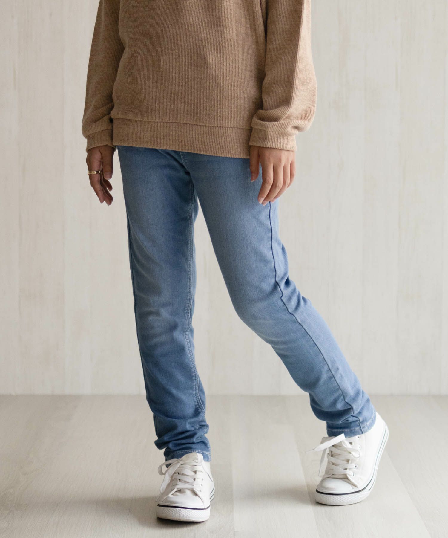 NAVY 温℃ 裏起毛 デニムスキニー キッズ商品サムネイル-3