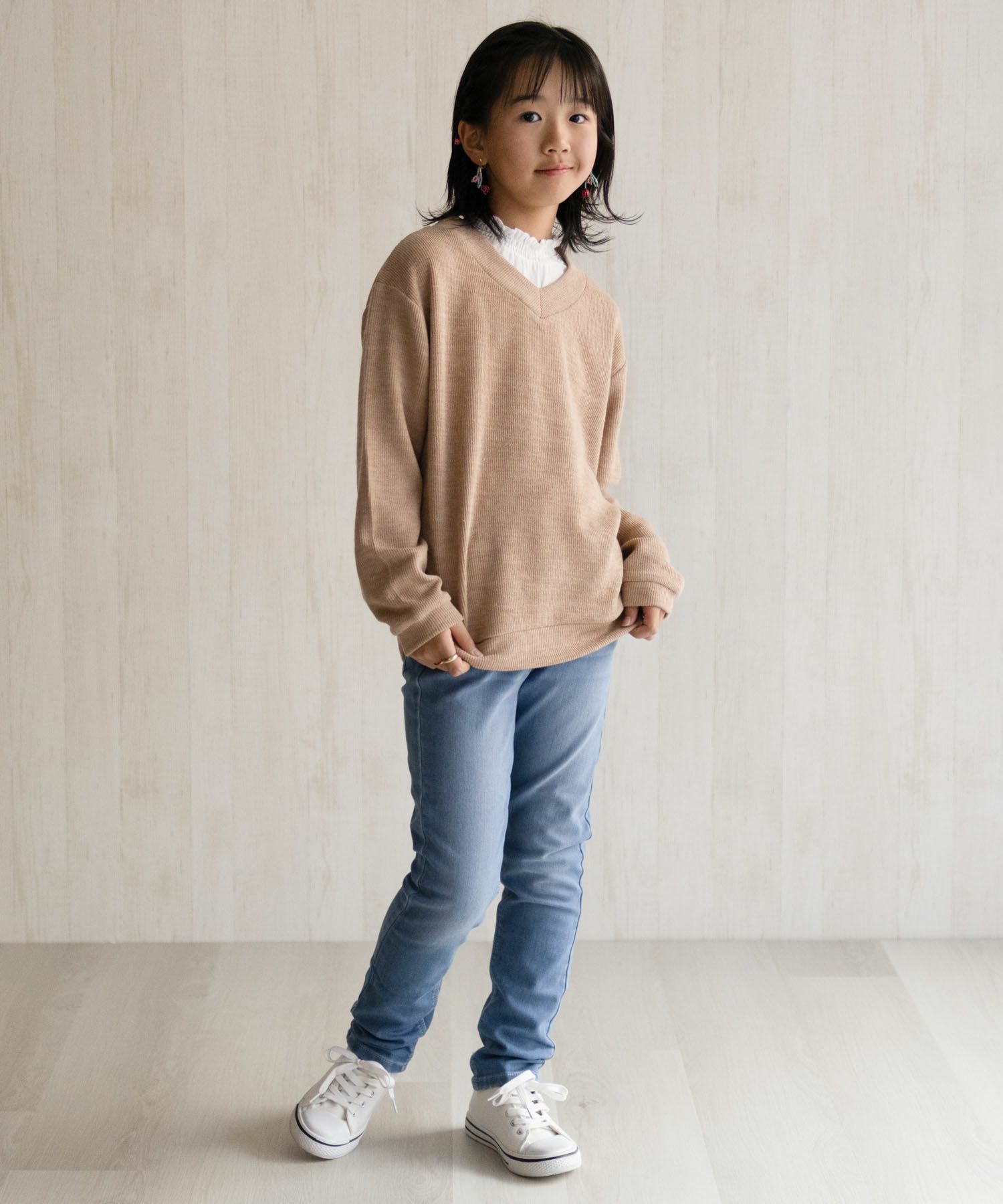 NAVY 温℃ 裏起毛 デニムスキニー キッズ商品サムネイル-7