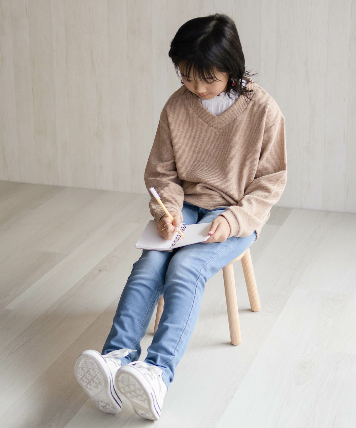 NAVY 温℃ 裏起毛 デニムスキニー キッズ商品画像-9