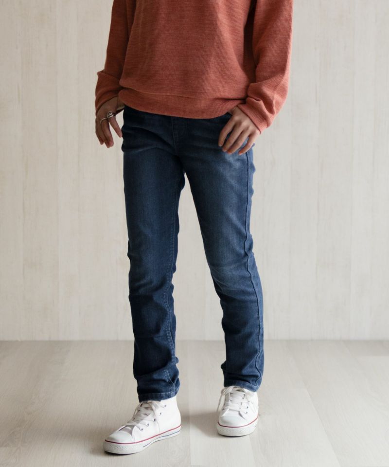 NAVY 温℃ 裏起毛 デニムスキニー キッズ商品画像-11