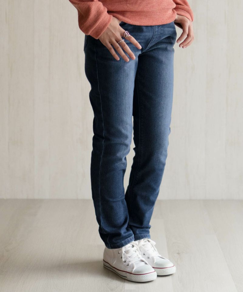 NAVY 温℃ 裏起毛 デニムスキニー キッズ商品画像-12