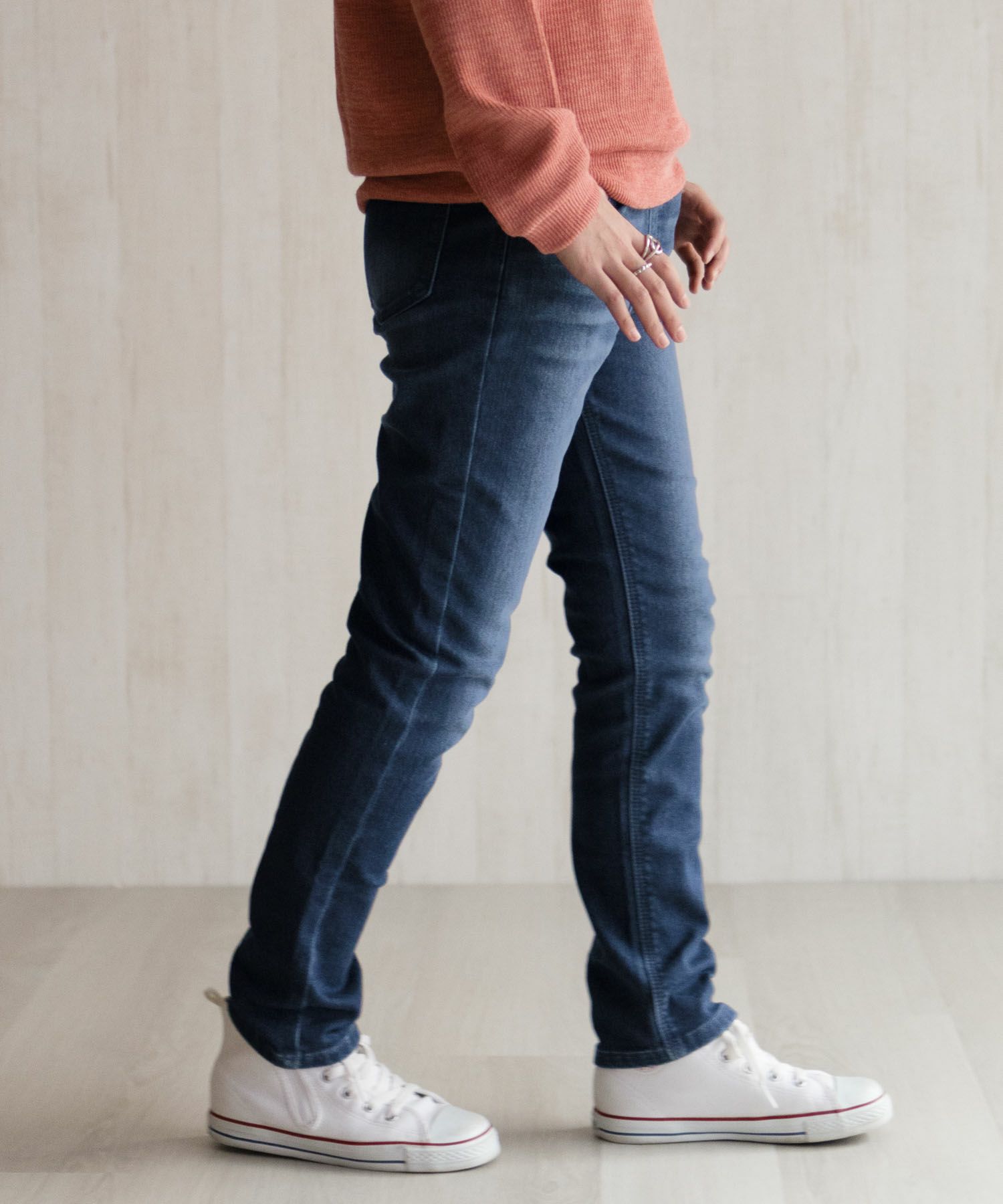 NAVY 温℃ 裏起毛 デニムスキニー キッズ商品サムネイル-13