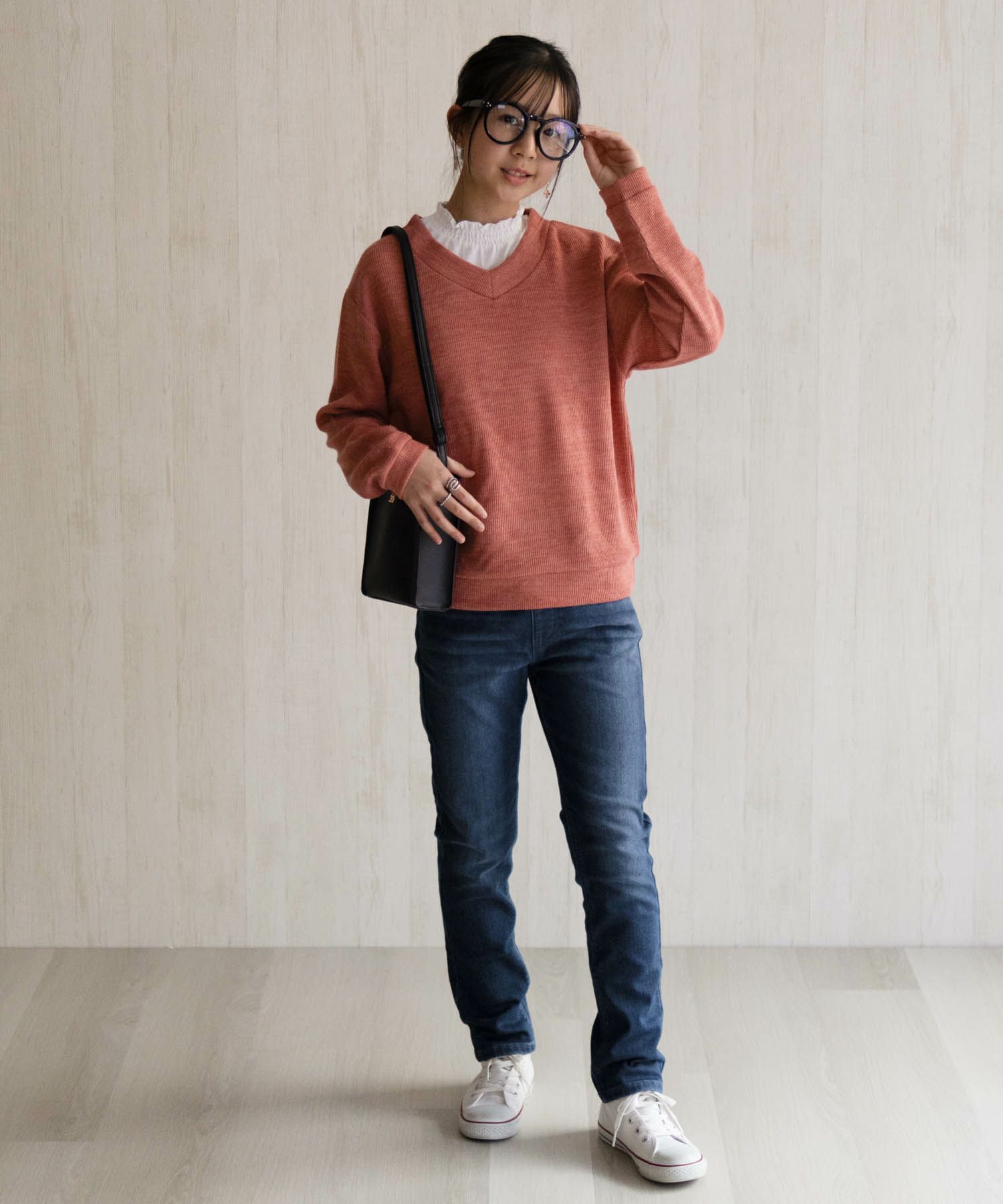 NAVY 温℃ 裏起毛 デニムスキニー キッズ商品画像-16