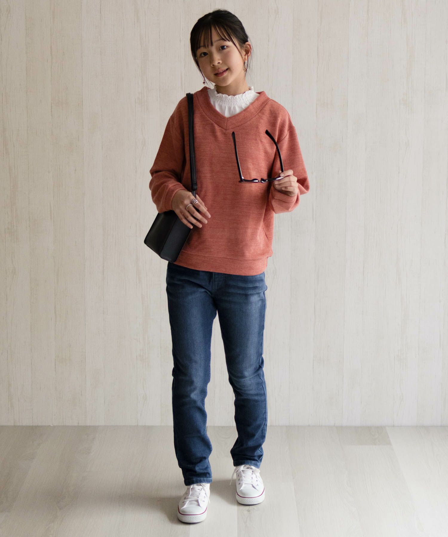 NAVY 温℃ 裏起毛 デニムスキニー キッズ商品画像-17