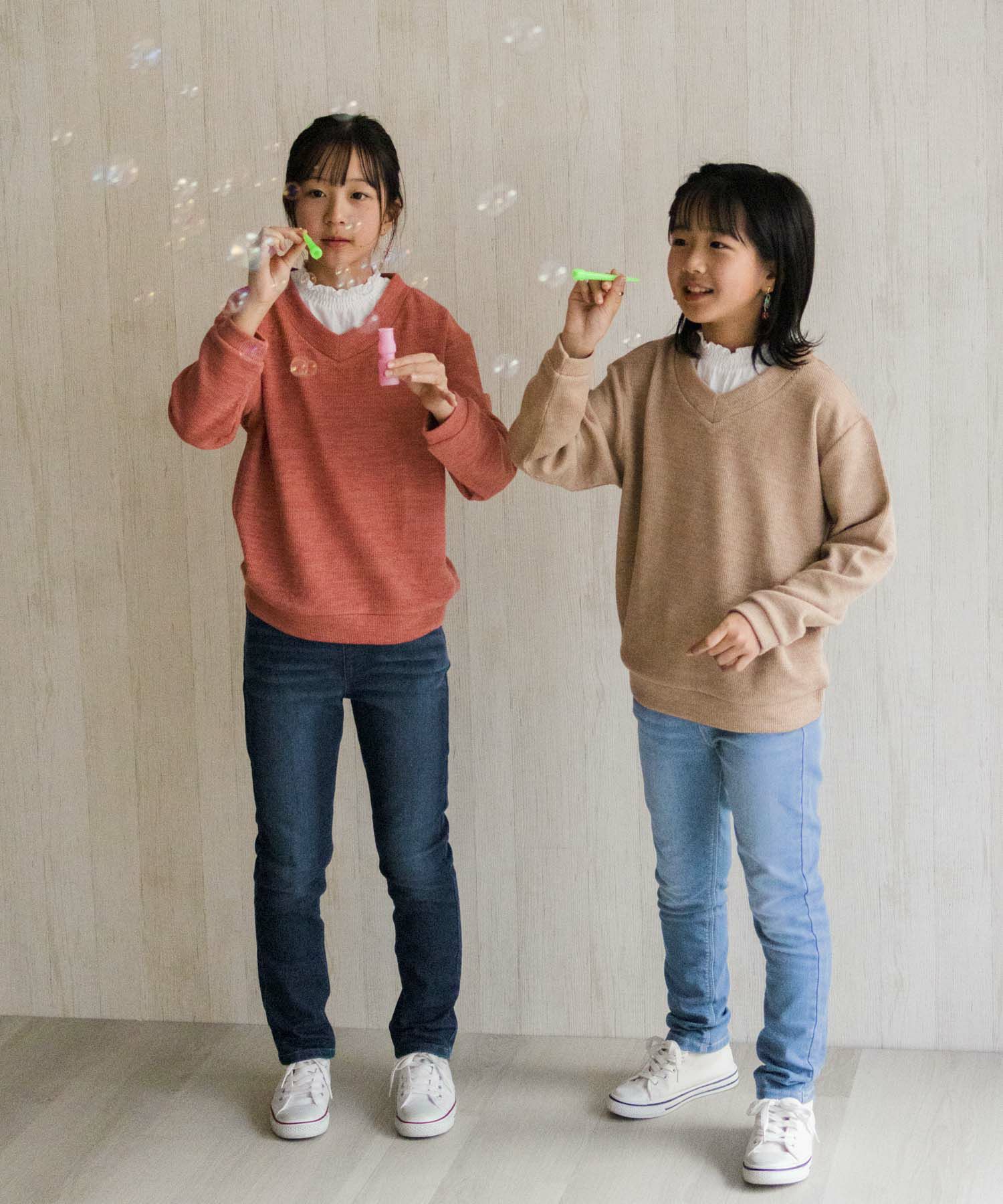 NAVY 温℃ 裏起毛 デニムスキニー キッズ商品サムネイル-23