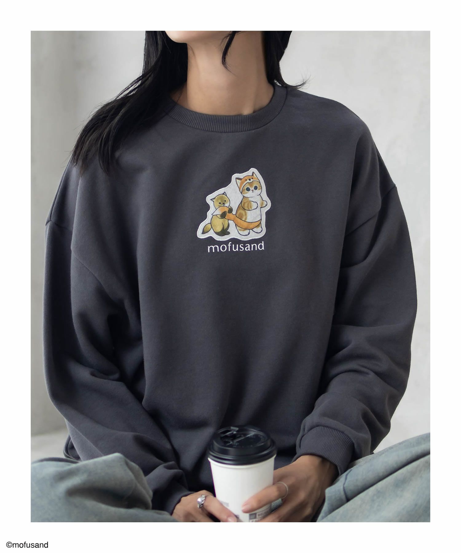 [期間限定価格]mofusand フォックスプリントトレーナー レディース商品画像-1