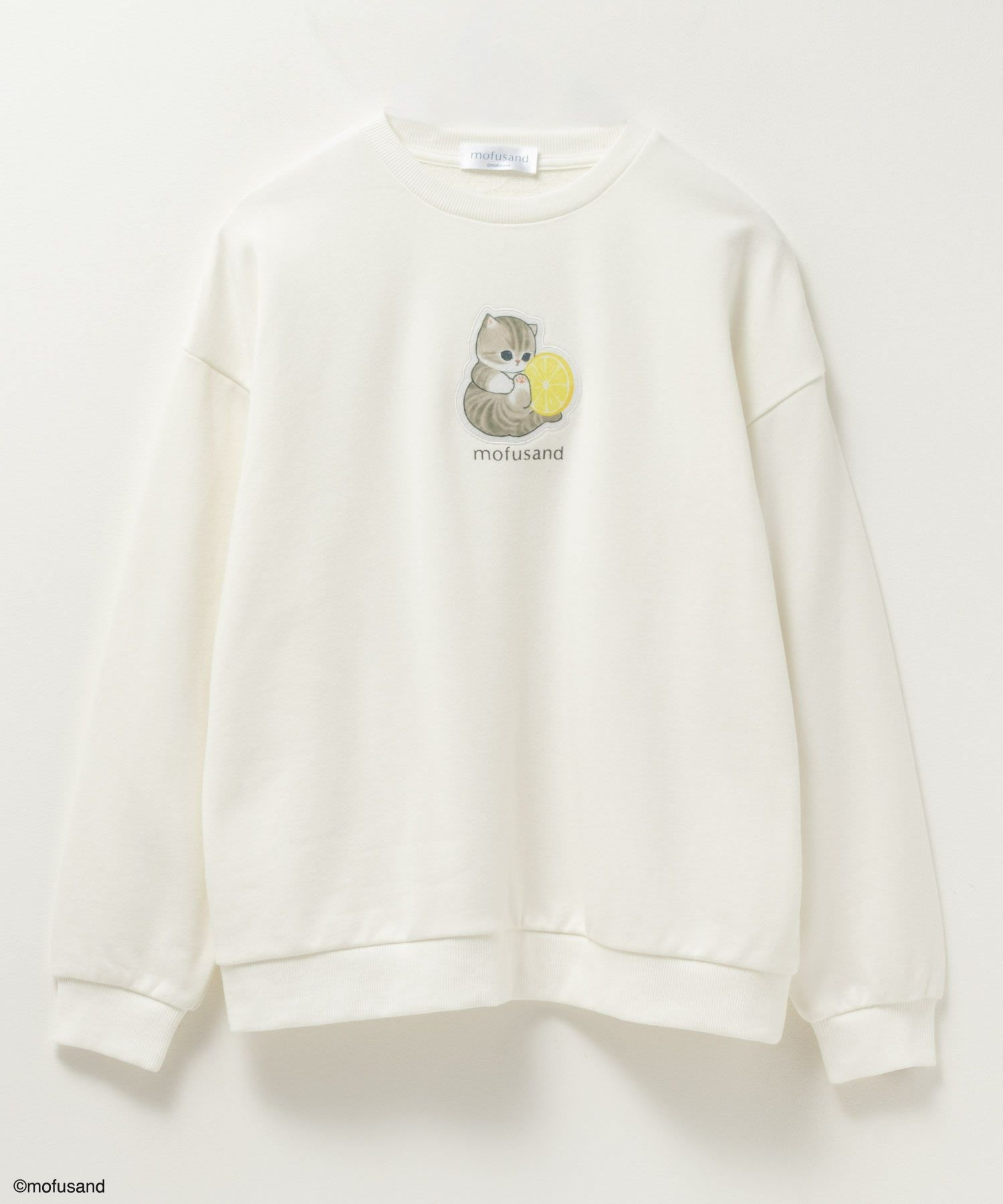 mofusand レモンプリントトレーナー レディース