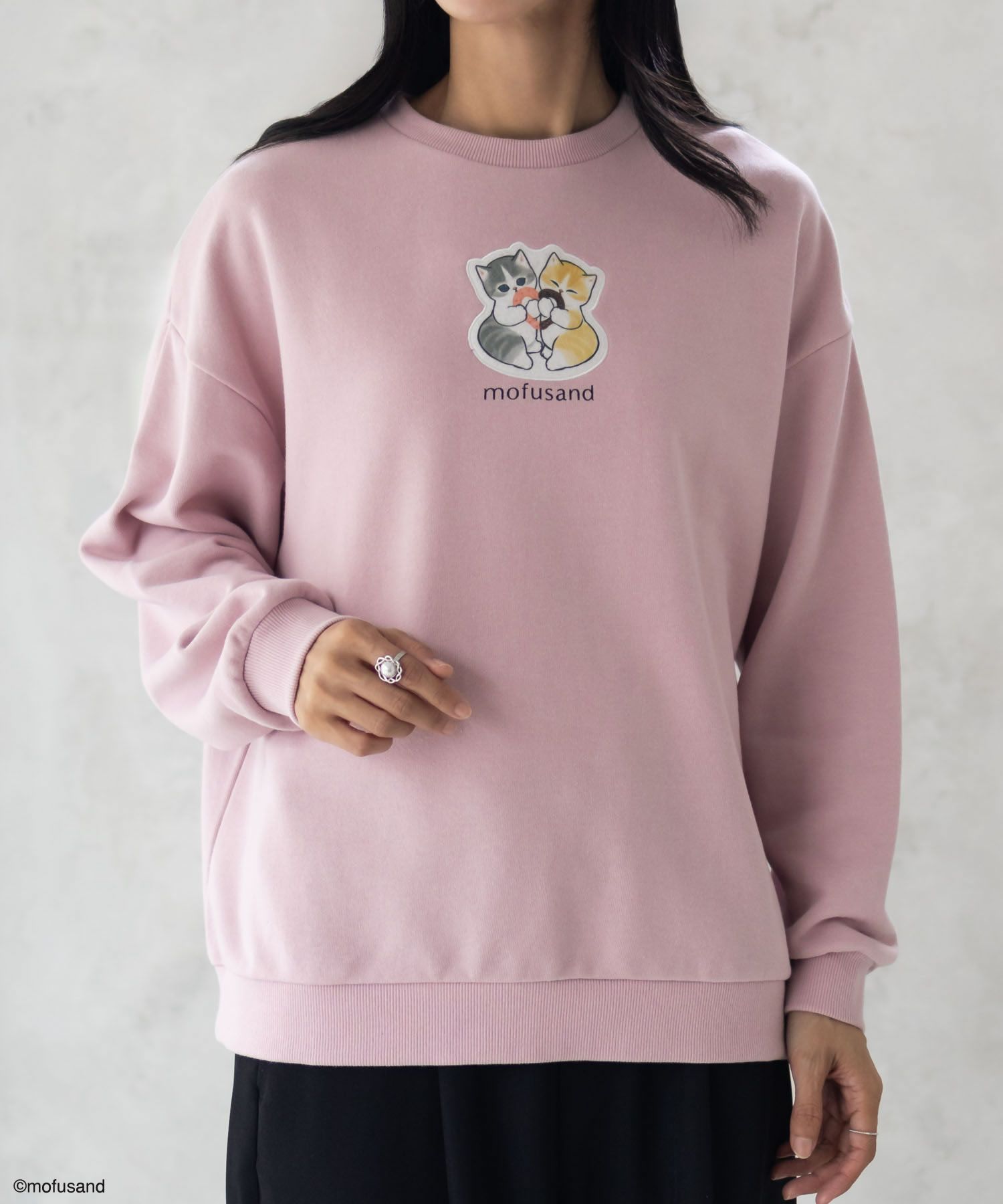 mofusand ハートプリントトレーナー レディース商品サムネイル-4