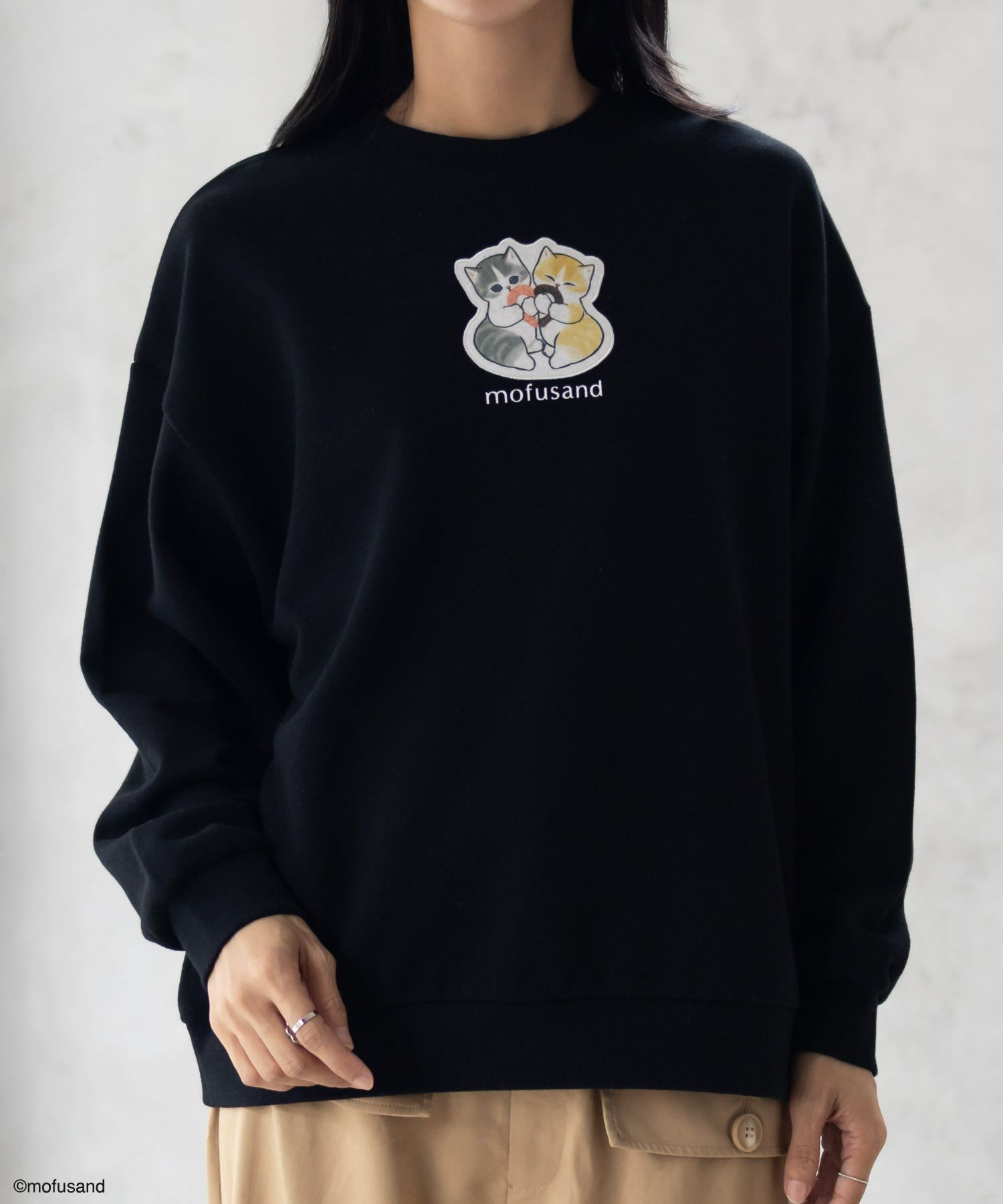 mofusand ハートプリントトレーナー レディース商品画像-9