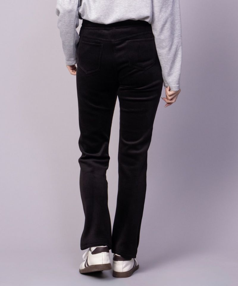 nAvy 温℃裏ベロアスリムパンツ レディース