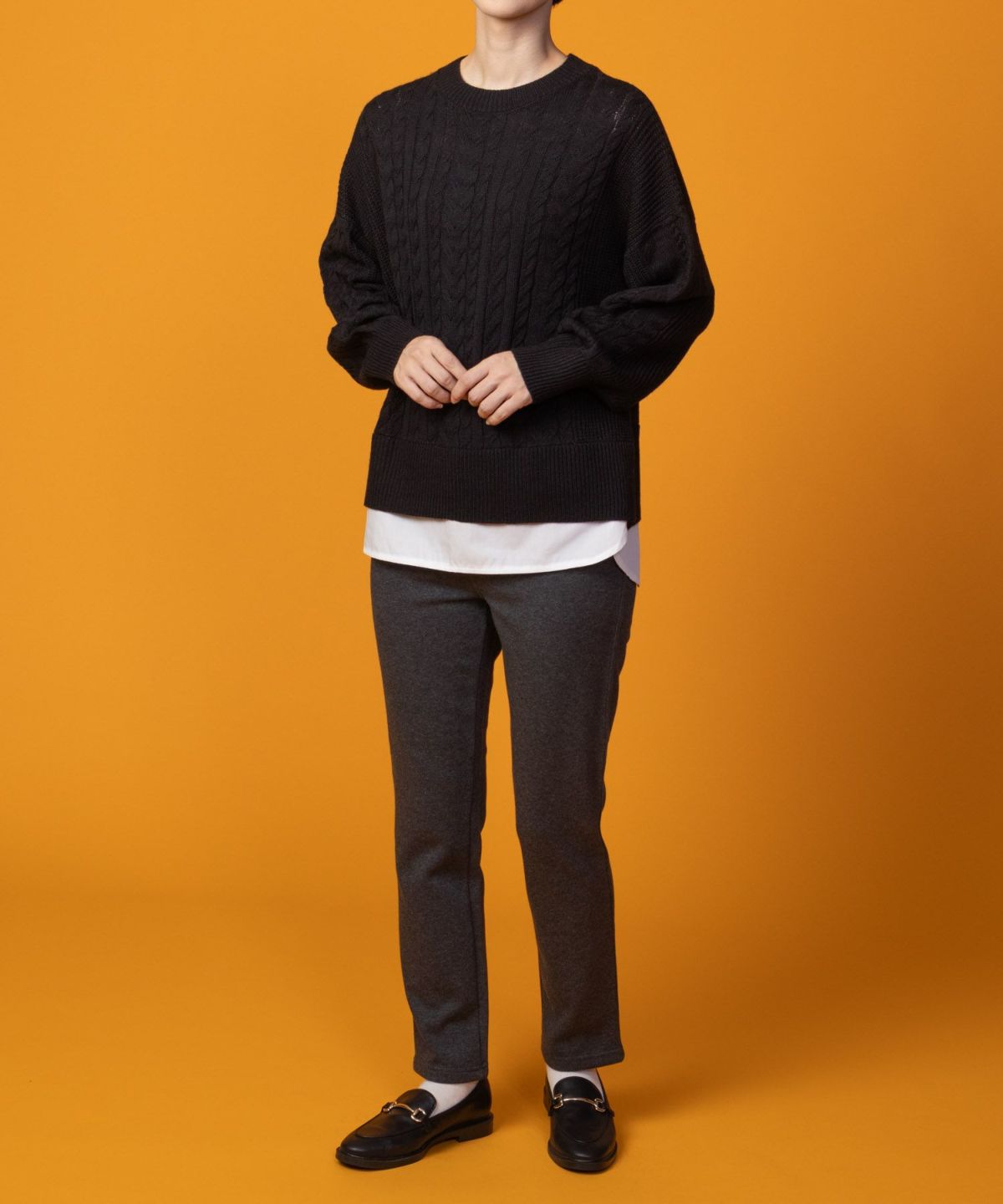 nAvy 温℃裏シャギースリムストレートパンツ レディース