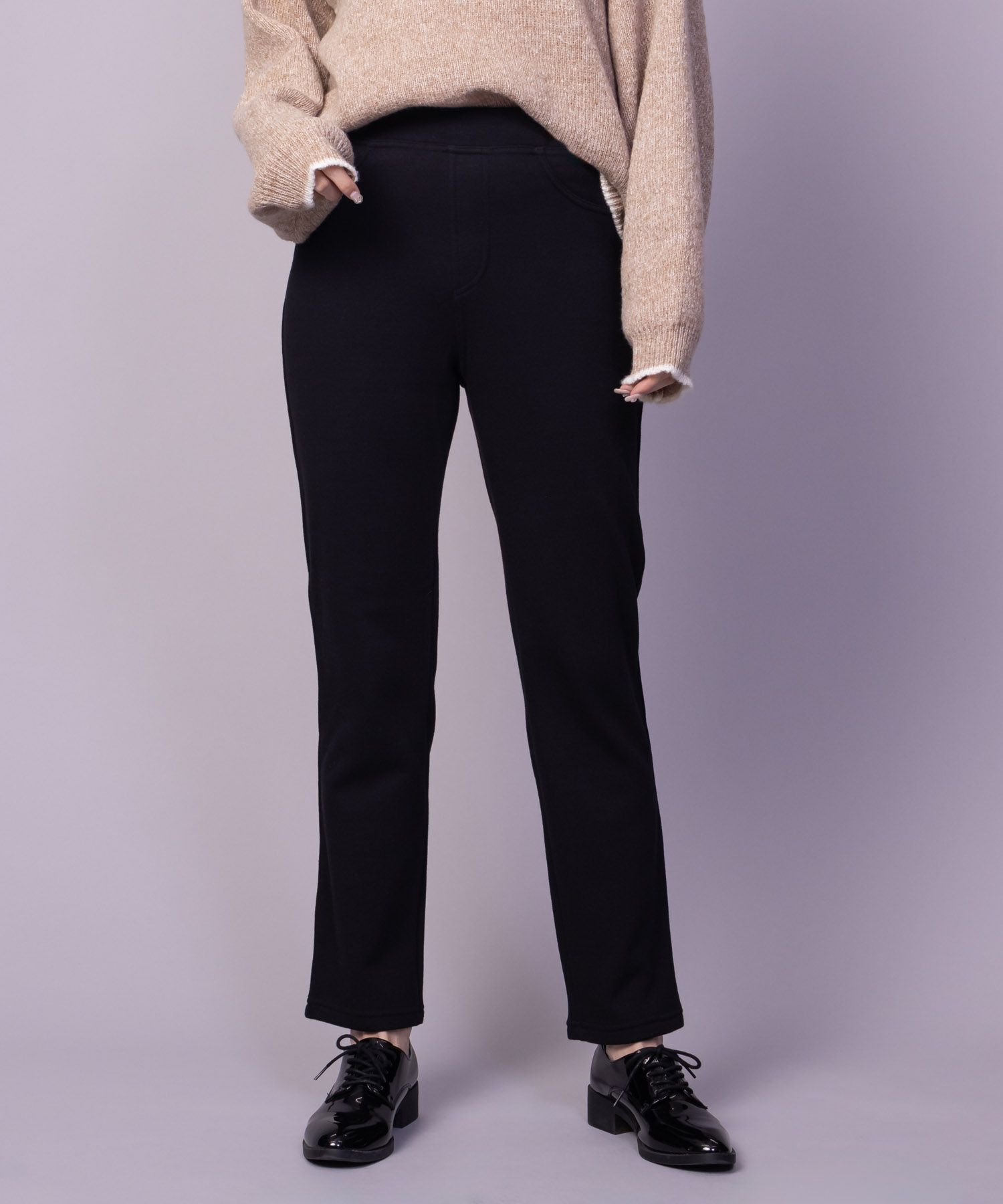 nAvy 温℃ 裏シャギースリムストレートパンツ レディース商品サムネイル-5