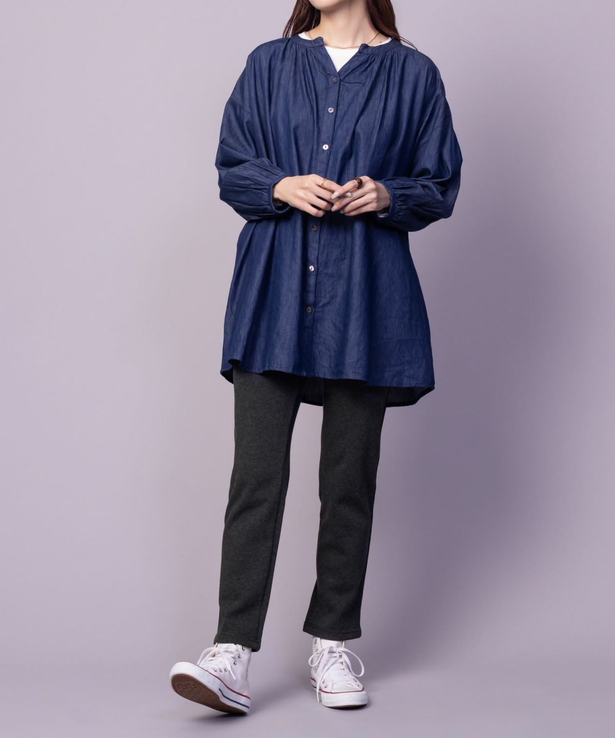 nAvy 温℃裏シャギースリムストレートパンツ レディース