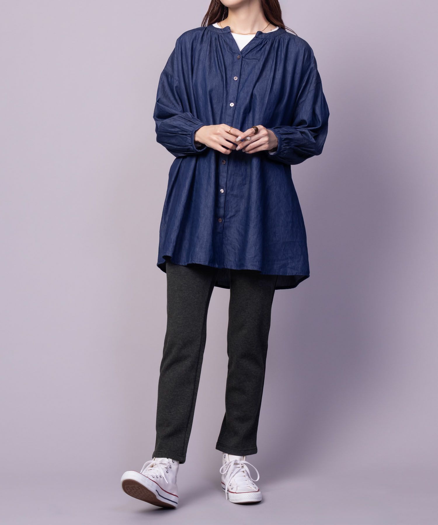 nAvy 温℃ 裏シャギースリムストレートパンツ レディース商品サムネイル-8