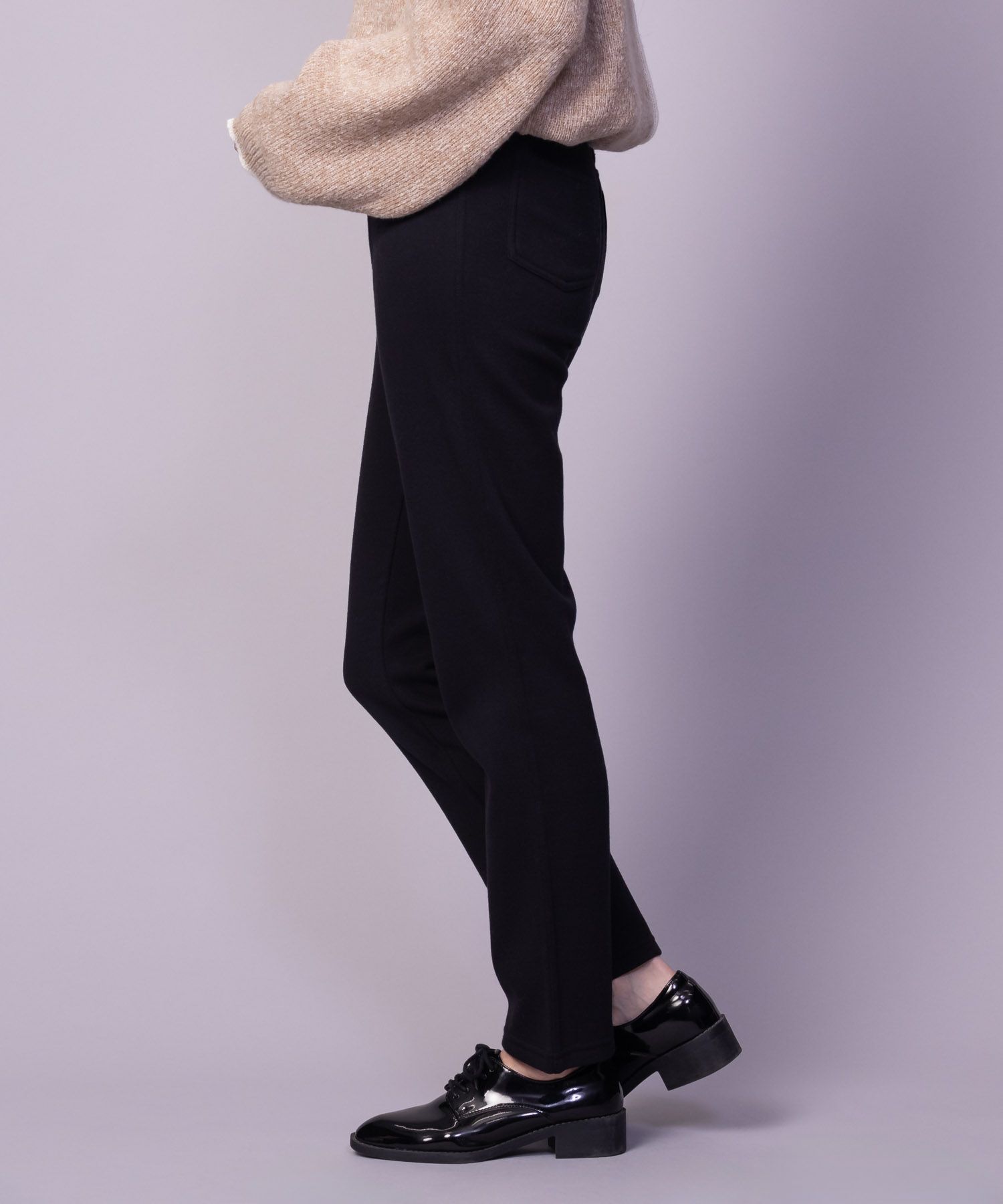 nAvy 温℃裏シャギースリムストレートパンツ レディース