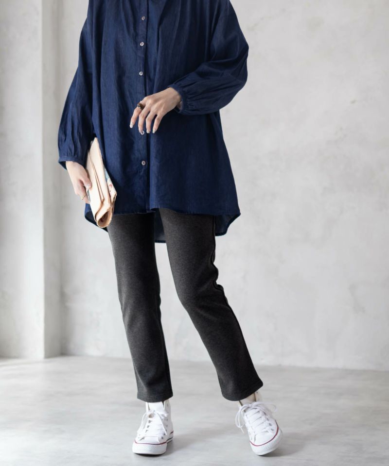 nAvy 温℃ 裏シャギースリムストレートパンツ レディース商品画像-16