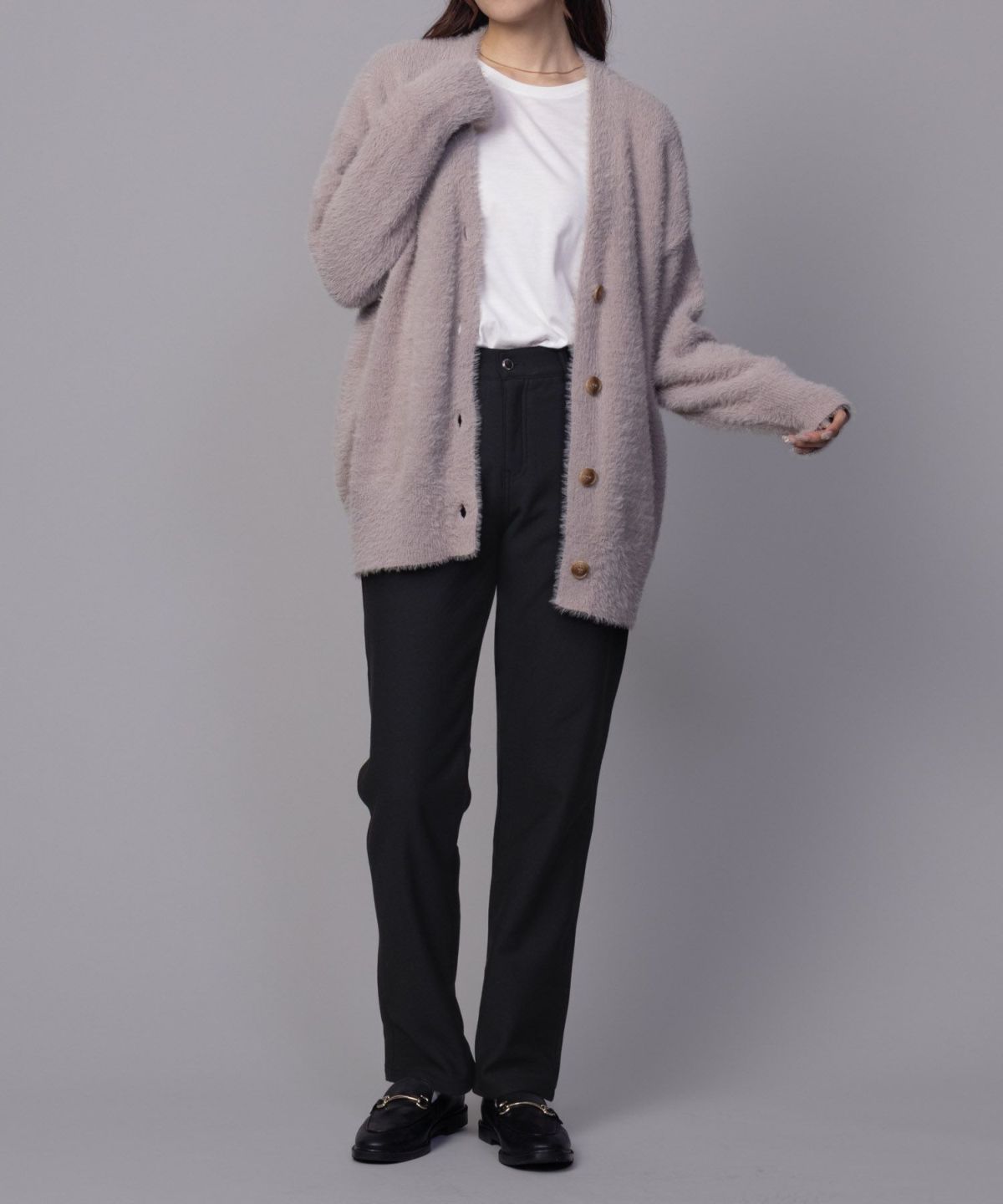 nAvy 温℃裏起毛ストレートパンツ レディース