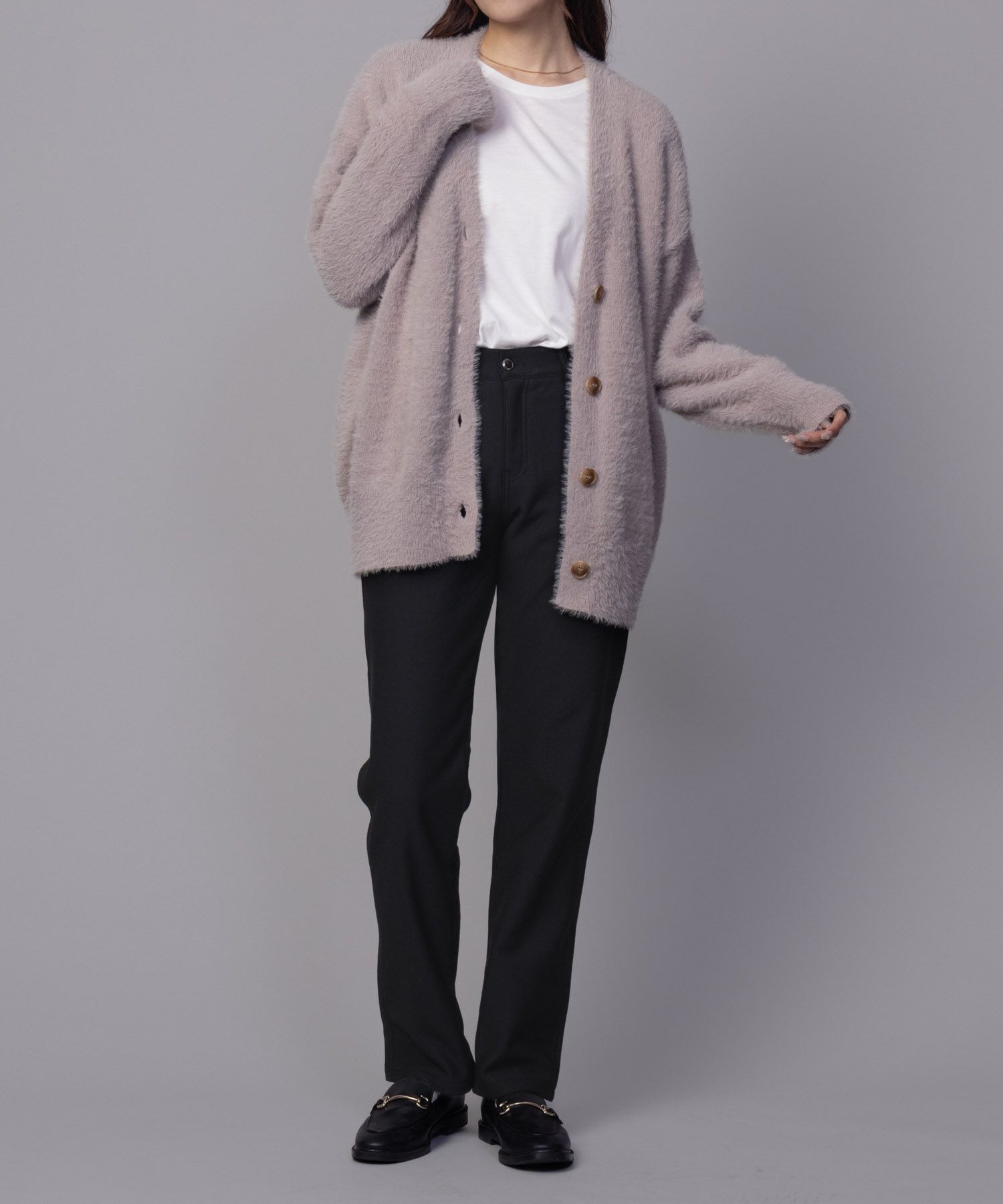 nAvy 温℃裏起毛ストレートパンツ レディース