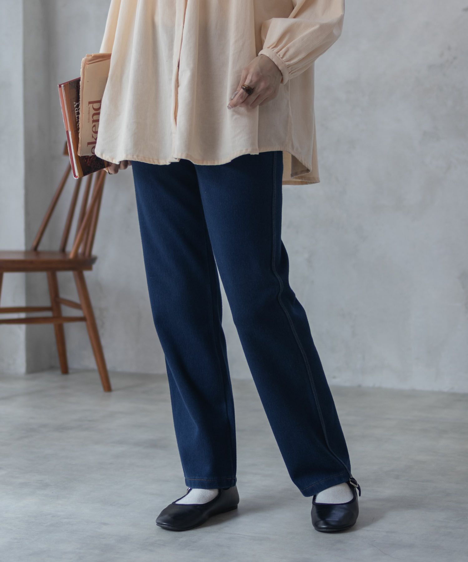 nAvy 温℃ 裏起毛ストレートパンツ レディース商品サムネイル-19